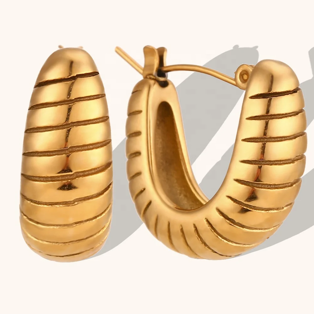 Dingran 2023 Trendy Hypoallergenic Engraved U Shape Earring Stainless Steel Gold Plated Jewelry Joyera
Dingran 2023 Trendy Hypoallergenic Engraved U Shape Earring Stainless Steel Gold Plated Jewelry Joyera