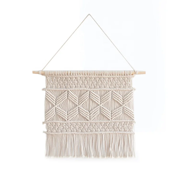 handmade macrame wall hanging macrame wall hanging tapestry 100% cotton cord, Beige
handmade macrame wall hanging macrame wall hanging tapestry 100% cotton cord, Beige