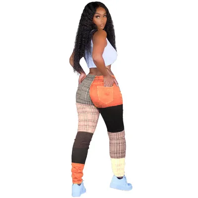 New Fashion Fall Clothing For Women's Trousers Ladies Plaid Patchwork Leggings Joggers Women Pants
New Fashion Fall Clothing For Women's Trousers Ladies Plaid Patchwork Leggings Joggers Women Pants