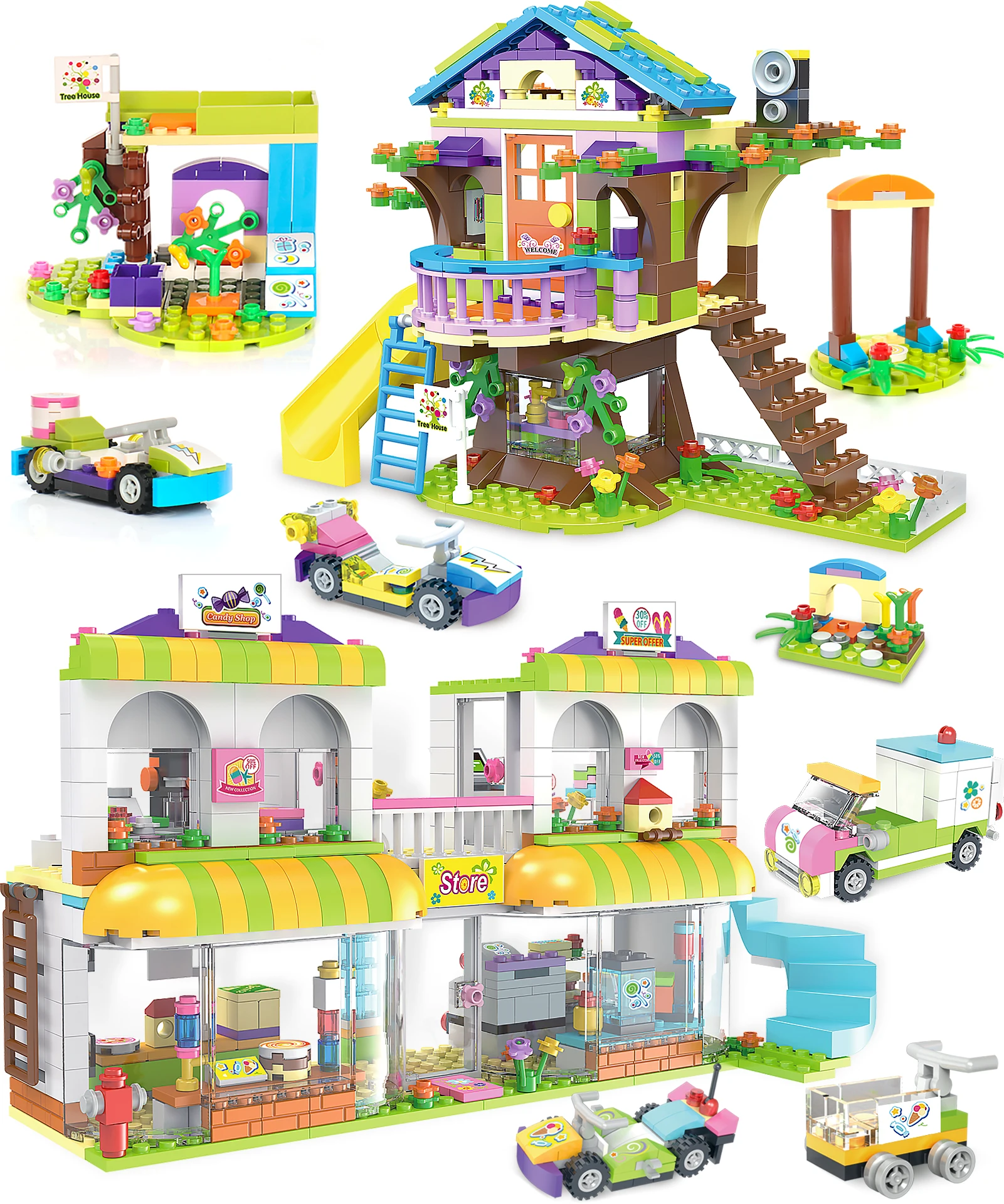 Exercise N Play Tree House Supermarket Building Bricks Toy Creative Construction Play Set Kids Best Learning Roleplay Toy Gift
Exercise N Play Tree House Supermarket Building Bricks Toy Creative Construction Play Set Kids Best Learning Roleplay Toy Gift