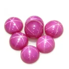 Cabochon Stone Wholesale 6mm~15mm Round Cabochon Synthetic Star Ruby Stone Price