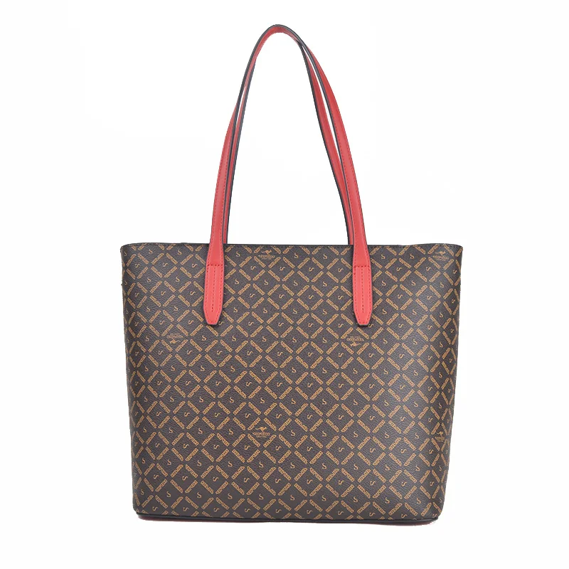 Women's handbags in brown or customized colors can be customized LOGO women's tote bags Fashion simple women's tote bags 
Women's handbags in brown or customized colors can be customized LOGO women's tote bags Fashion simple women's tote bags