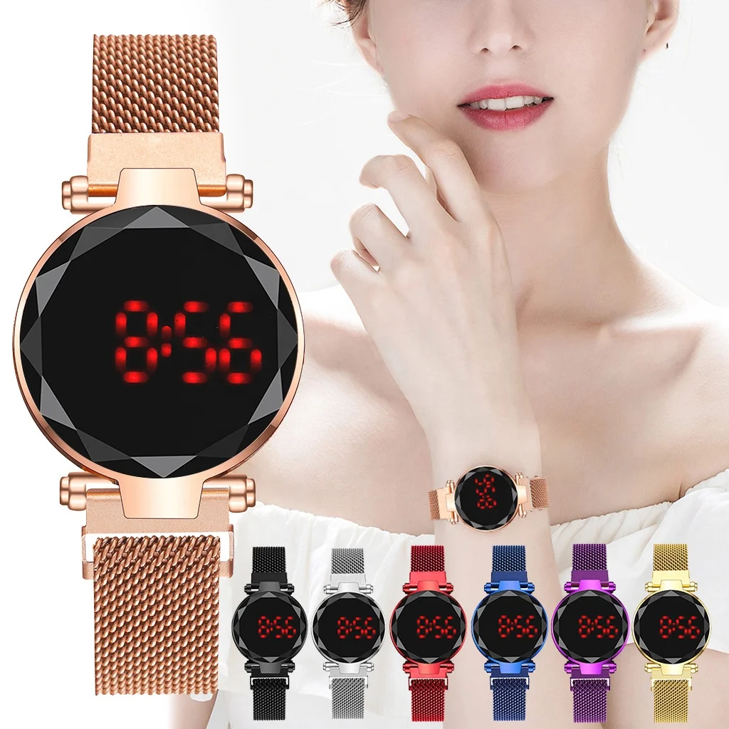 golden watches for women magnet strap watches for girls women touch screen adjustable beautiful ladies hot sale women's watch
golden watches for women magnet strap watches for girls women touch screen adjustable beautiful ladies hot sale women's watch