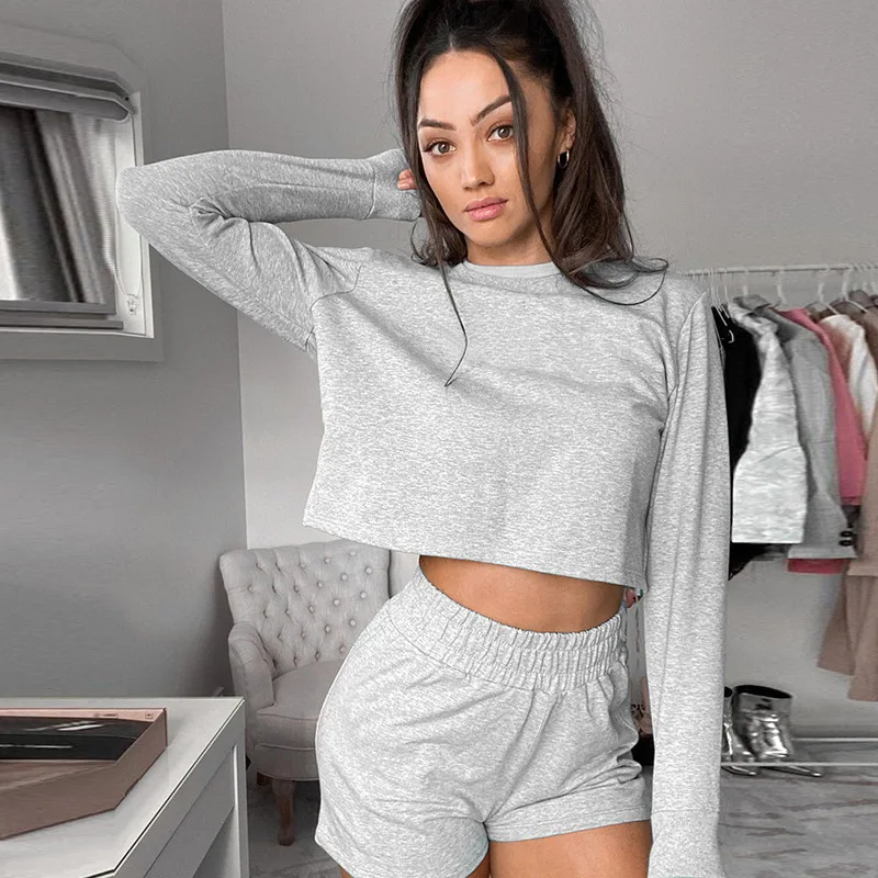 Full Sleeve Loose Tops With Shorts Sets 2020 womens 2 piece sets Casual Outfits Sweatsuits
Full Sleeve Loose Tops With Shorts Sets 2020 womens 2 piece sets Casual Outfits Sweatsuits