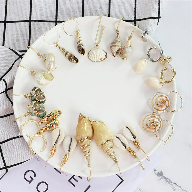 Bohemian Earring Drop Star Crystal Shell Earrings for Women Ear Cuff 2019 Fashion Boho Jewelry Gold/Silver Earring Dangle, Colors
Bohemian Earring Drop Star Crystal Shell Earrings for Women Ear Cuff 2019 Fashion Boho Jewelry Gold/Silver Earring Dangle, Colors