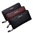 Chivenido 2019 Wholesale Business PU Leather Zipper Men's Clutch bag Phone Purse Card Wallets