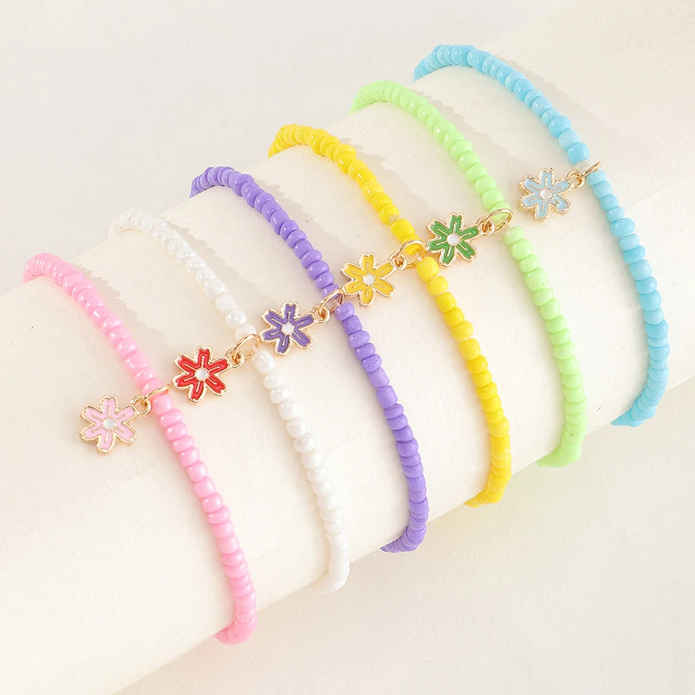 6pcs/set Y2K Wholesale Fashion Colorful Dainty Flower Bracelet Bohemian Beaded Bracelets For Girls, Colourful
6pcs/set Y2K Wholesale Fashion Colorful Dainty Flower Bracelet Bohemian Beaded Bracelets For Girls, Colourful