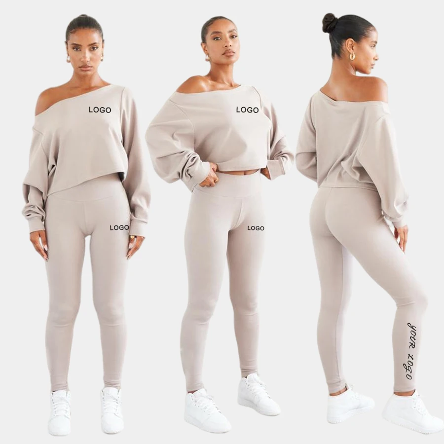 2021 new design fashion one cold sleeve loungewear women sets women s two piece sexy outfit legging sweat set, White or oem
2021 new design fashion one cold sleeve loungewear women sets women s two piece sexy outfit legging sweat set, White or oem