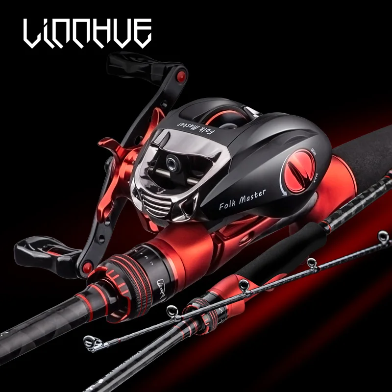 LINNHUE Fishing Rod Set High-end Carbon Fiber Ultralight Baitcasting Rod BT aluminium alloy 6.3:1reel Black and red Combo Set, Black+red
LINNHUE Fishing Rod Set High-end Carbon Fiber Ultralight Baitcasting Rod BT aluminium alloy 6.3:1reel Black and red Combo Set, Black+red