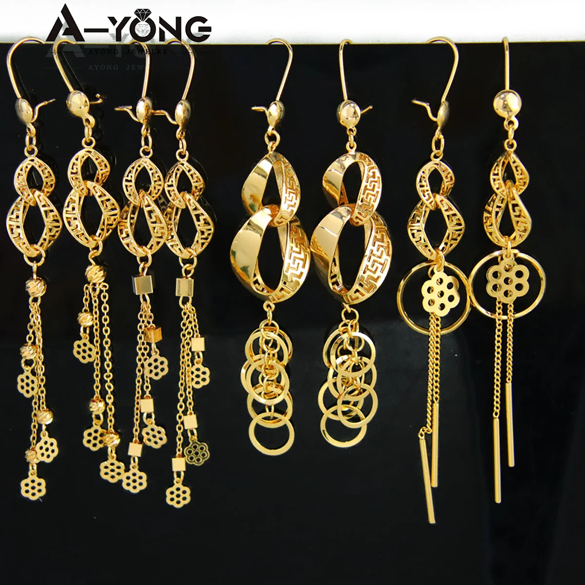 Original Design gold tassel earring brass gold plated drop infinity stud earrings for women
Original Design gold tassel earring brass gold plated drop infinity stud earrings for women