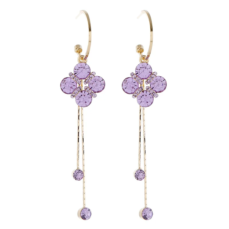 Ins S925 Sterling Silver Long Tassel Earrings Gold Plated Purple Crystal Dangle Earrings For Women Jewelry
Ins S925 Sterling Silver Long Tassel Earrings Gold Plated Purple Crystal Dangle Earrings For Women Jewelry