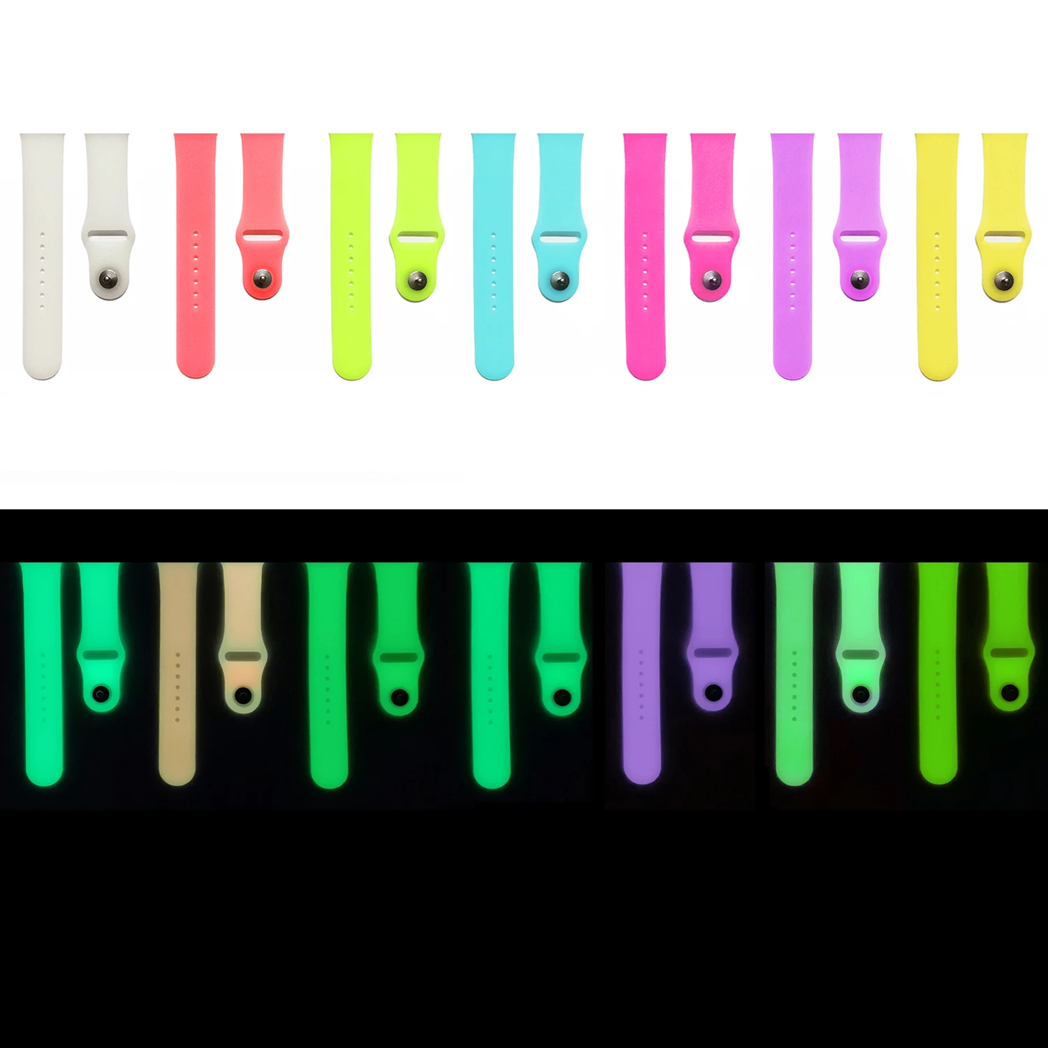 IVANHOE Band For Apple Watch Band 38mm 40mm 42mm 44mm Glow in The Dark Silicone Watch Strap For Apple Watch Series 6/SE/5/4/3, Multi-color optional or customized
IVANHOE Band For Apple Watch Band 38mm 40mm 42mm 44mm Glow in The Dark Silicone Watch Strap For Apple Watch Series 6/SE/5/4/3, Multi-color optional or customized