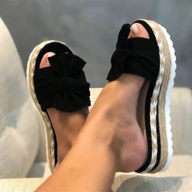 Women Thick Sole Slipper Wholesale Beach Slides Sandals Open Toe Bowknot Sandals with Low Price, Picture color
Women Thick Sole Slipper Wholesale Beach Slides Sandals Open Toe Bowknot Sandals with Low Price, Picture color