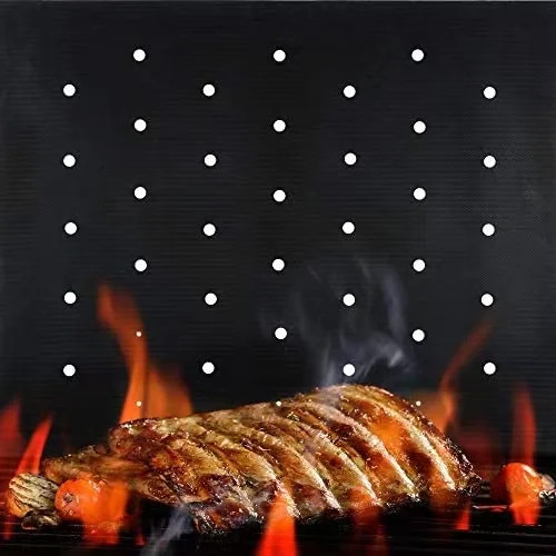 Upgraded Model non-stick BBQ Grill Mat with Holes for Electric Grill Gas and Charcoal BBQ
Upgraded Model non-stick BBQ Grill Mat with Holes for Electric Grill Gas and Charcoal BBQ