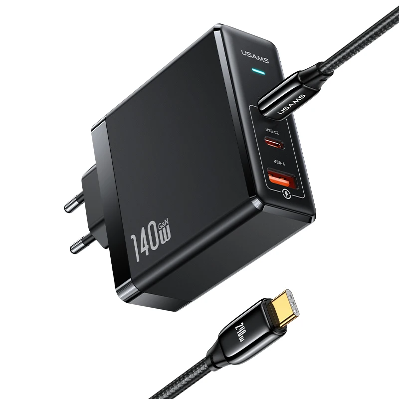 USAMS 140W GaN Tech PD Wall Charger kit Station PD Fast Charger ACC for MacBook Pro for iPad for Mobile Phone
USAMS 140W GaN Tech PD Wall Charger kit Station PD Fast Charger ACC for MacBook Pro for iPad for Mobile Phone
