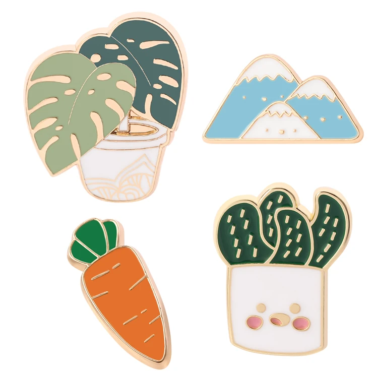 Cute Cartoon Potted Green Leaf Potted Carrot Mountain Brooch Bag Clothes Jewelry Plant Enamel Pins For Unisex
Cute Cartoon Potted Green Leaf Potted Carrot Mountain Brooch Bag Clothes Jewelry Plant Enamel Pins For Unisex