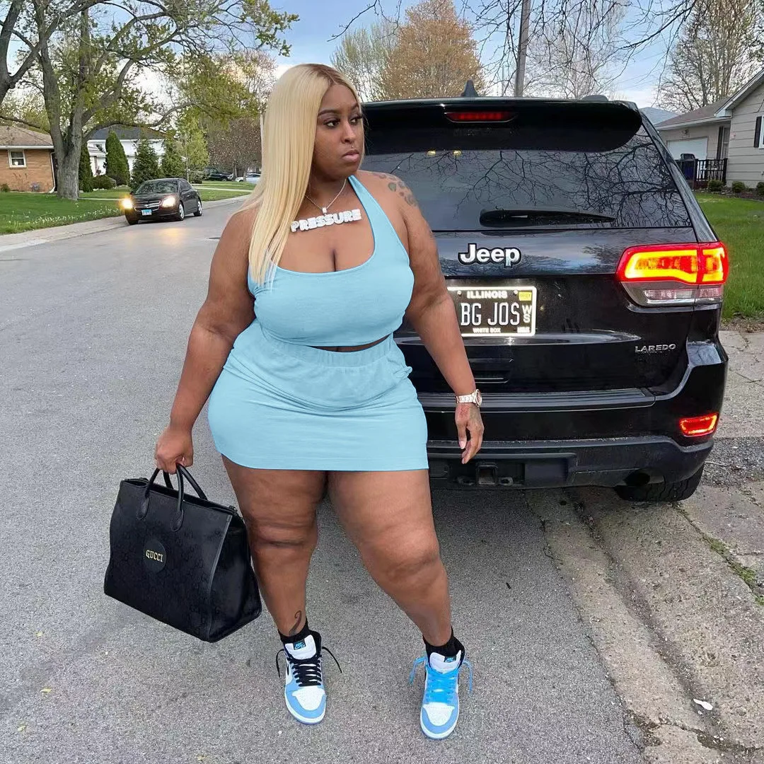 Hot Sell Solid Color Sexy Women 2 Piece Outfits Crop Top Short Casual Dresses Summer Two Piece Skirt Set Women's Plus Size Dress, Picture color or customized
Hot Sell Solid Color Sexy Women 2 Piece Outfits Crop Top Short Casual Dresses Summer Two Piece Skirt Set Women's Plus Size Dress, Picture color or customized
