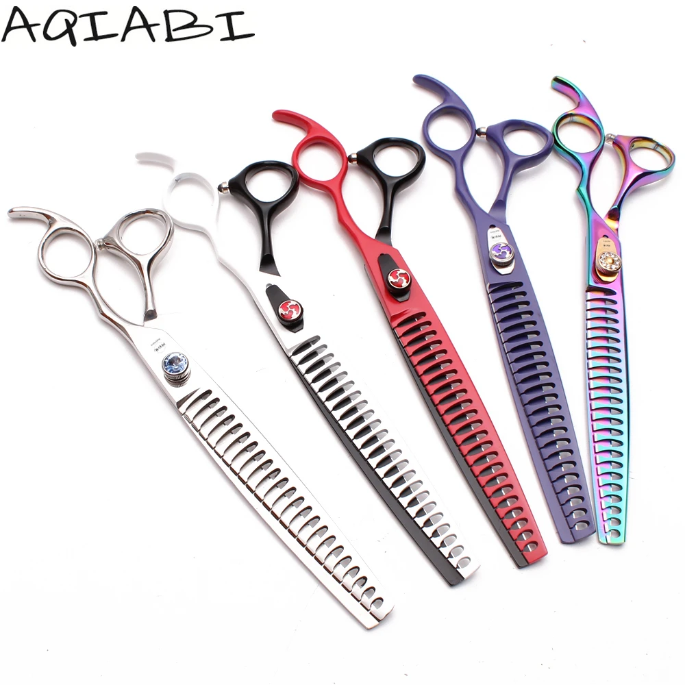 Dog Grooming Scissors 8" AQIABI JP 440C Dog Scissors Thinning Shears Pet Scissors A4004, Red handle
Dog Grooming Scissors 8" AQIABI JP 440C Dog Scissors Thinning Shears Pet Scissors A4004, Red handle