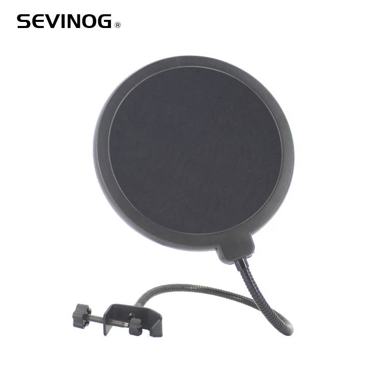 SEVINOG Double Layer Flexible Studio Microphone Mic Wind Screen Shied Pop Filter, Black
SEVINOG Double Layer Flexible Studio Microphone Mic Wind Screen Shied Pop Filter, Black