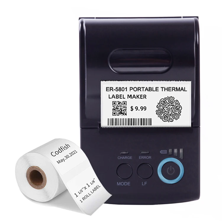 Multi-Purpose Portable Bluetooths Thermal Label Maker 58mm for Business or Household
Multi-Purpose Portable Bluetooths Thermal Label Maker 58mm for Business or Household