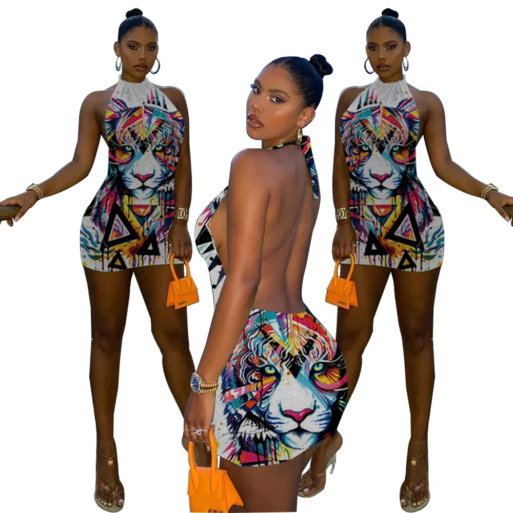 10413-MX90 Animal Printed Sexy Halter Backless Dresses Women Casual Dresses Mini Pencil 2 Pcs/color/design Adults Sehe Fashion
10413-MX90 Animal Printed Sexy Halter Backless Dresses Women Casual Dresses Mini Pencil 2 Pcs/color/design Adults Sehe Fashion