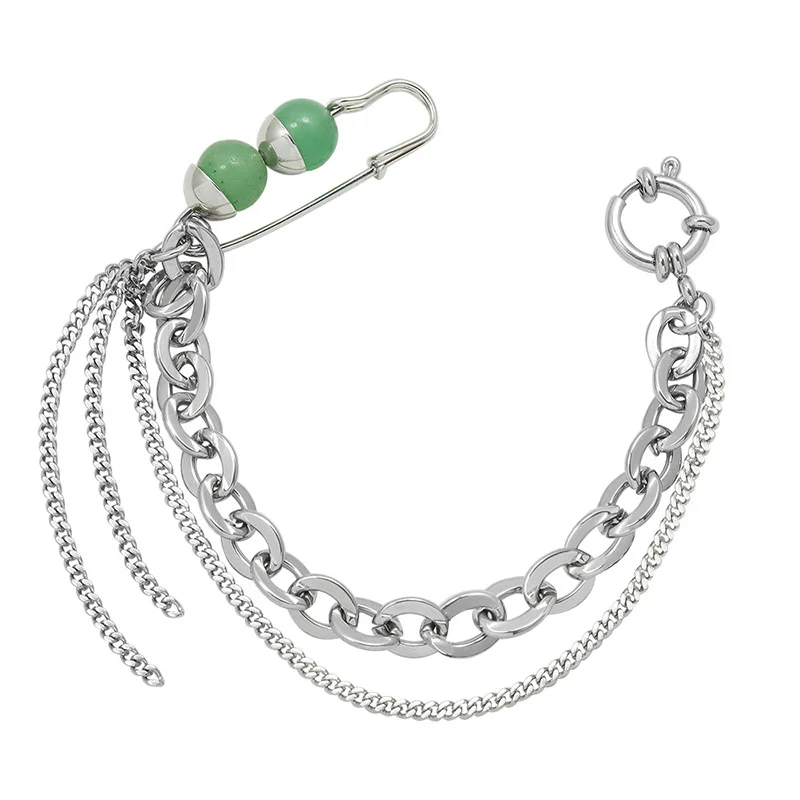 Ins style Choker Hip Hop green and white bead bracelet titanium steel female plated 18K gold jewelry
Ins style Choker Hip Hop green and white bead bracelet titanium steel female plated 18K gold jewelry
