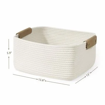 woven cotton basket 3 piece cotton rope woven baskets home decorative woven storage basket Wholesale factory starting from one, Customized color
woven cotton basket 3 piece cotton rope woven baskets home decorative woven storage basket Wholesale factory starting from one, Customized color