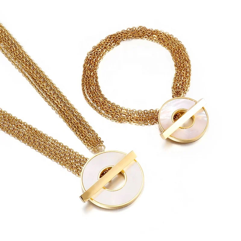 Wholesale womens triangle gold plated stainless steel necklace earrings jewellery set
Wholesale womens triangle gold plated stainless steel necklace earrings jewellery set