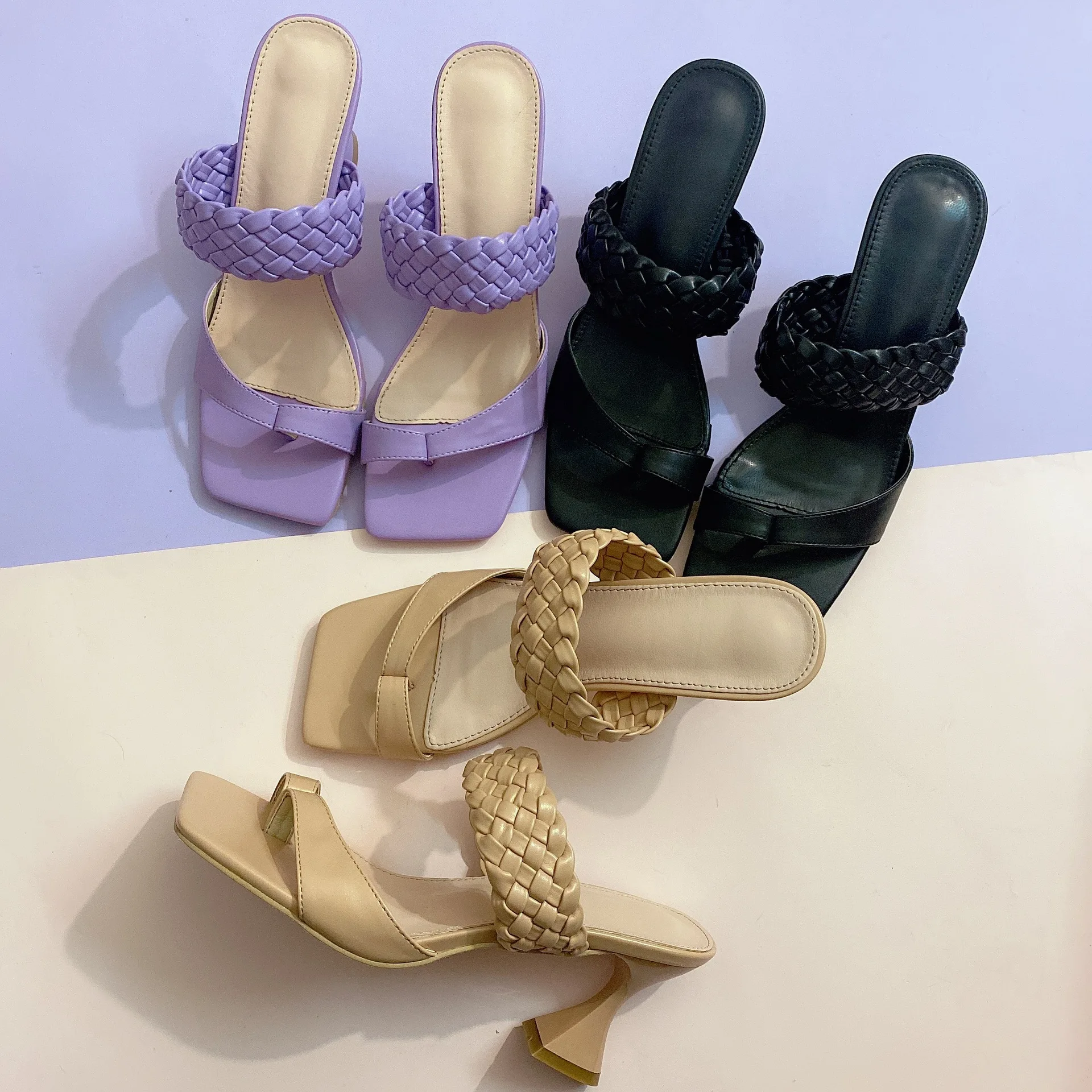HL-057 2021 high quality elegant ladies summer leather high heel sandals with woven braid cross strap flip flop custom heels, Picture show , squine colors
HL-057 2021 high quality elegant ladies summer leather high heel sandals with woven braid cross strap flip flop custom heels, Picture show , squine colors