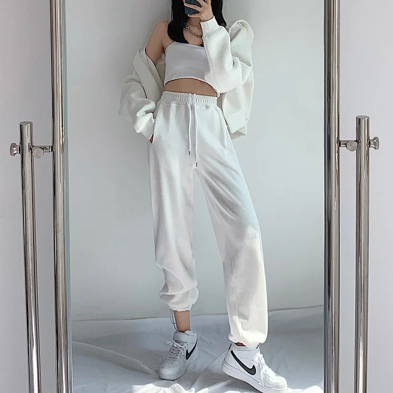 Fashion High Waist Straight Trousers Women Harem Pants Solid Color Casual korean Pants
Fashion High Waist Straight Trousers Women Harem Pants Solid Color Casual korean Pants