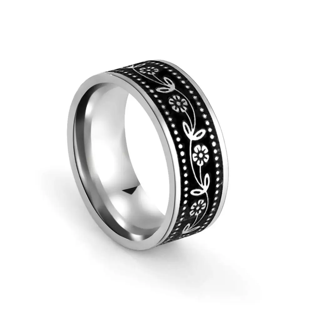 New Vintage Flower Stainless Steel Casual Finger Rings Party Jewelry Engagement Ring
New Vintage Flower Stainless Steel Casual Finger Rings Party Jewelry Engagement Ring