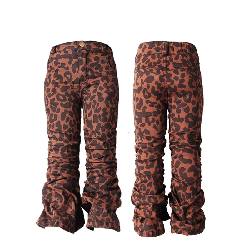 Hot sale leopard baby clothing kids clothes denim girls pants bell bottom jeans kids stacked pants
Hot sale leopard baby clothing kids clothes denim girls pants bell bottom jeans kids stacked pants