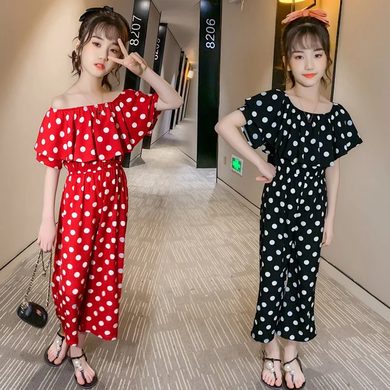 Big Girl Overalls Off-shoulder Girls Romper Dot Pattern Girls Jumpsuit Sunsuit Summer children Clothes, As picture
Big Girl Overalls Off-shoulder Girls Romper Dot Pattern Girls Jumpsuit Sunsuit Summer children Clothes, As picture