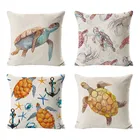 Beach Palm Summer Beach Pillow Cover Aloha Hawaii Tropical Palm Leaves Cushion Case Cotton Linen Factory OEM Custom