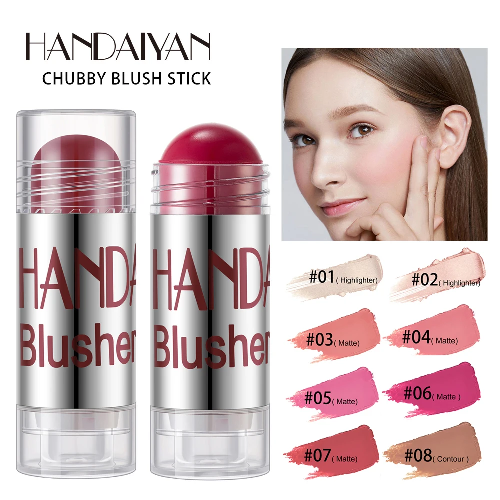 HANDAIYAN Portable Blush Stick Blusher Private Label Korean Blushes Clear Container 8 Colors Face Makeup Highlighter Contour
HANDAIYAN Portable Blush Stick Blusher Private Label Korean Blushes Clear Container 8 Colors Face Makeup Highlighter Contour
