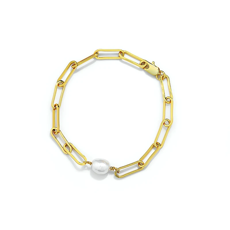 Top fashionable 2021 925 Sterling silver Pearl Charm 18k gold Paperclip chain Bracelets women
Top fashionable 2021 925 Sterling silver Pearl Charm 18k gold Paperclip chain Bracelets women