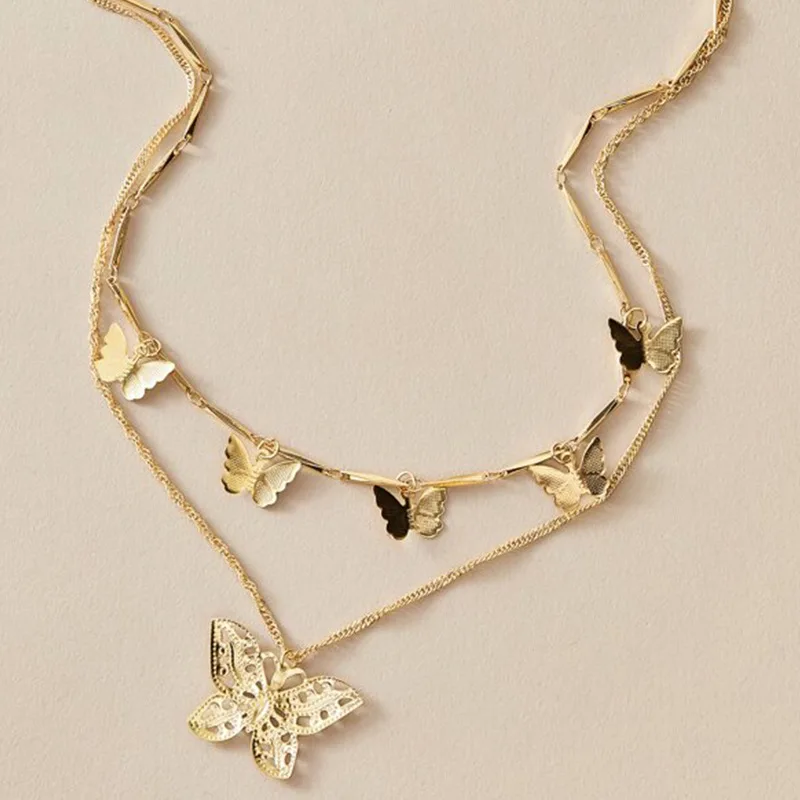 New Fashion Jewelry Multi Layer Butterfly Necklace Hollow Butterfly Pendant Necklace torque chain pendant locket choker necklet
New Fashion Jewelry Multi Layer Butterfly Necklace Hollow Butterfly Pendant Necklace torque chain pendant locket choker necklet