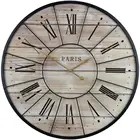 French Country Rustic Modern Farmhouse wood decor Roman Numeral Hands Oversized wood frame wood hand clock