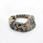 Girls Hair Accessoris Khaki Printed Fabric Headband Printed Headwear Casual