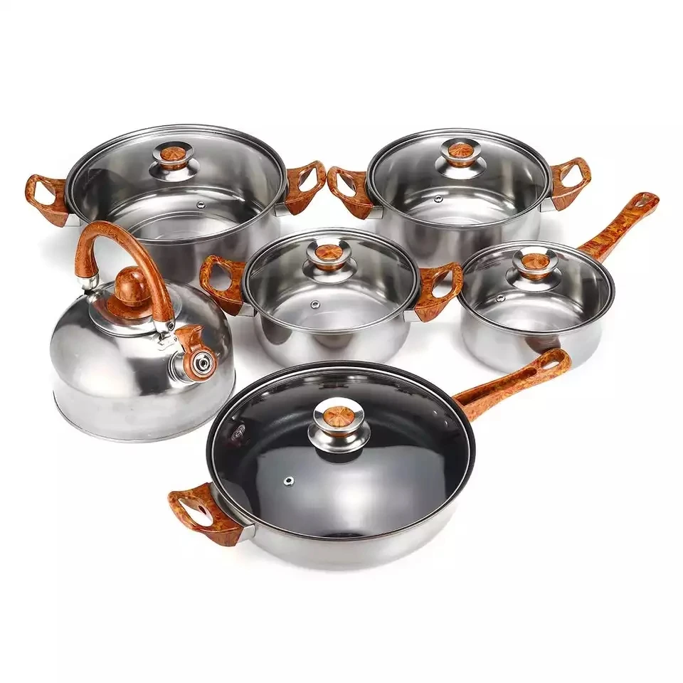 12pcs wholesale non stick stainless steel cookware set kitchen wares stainless steel cookware set cooking cookware pot
12pcs wholesale non stick stainless steel cookware set kitchen wares stainless steel cookware set cooking cookware pot