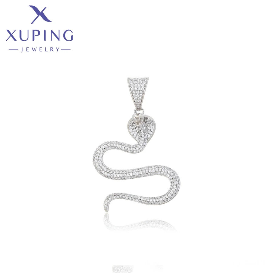 

X000752201 xuping jewelry Fashion Design Animal Snake Platinum Plated Luxurious Cute Diamond Unisex Pendant