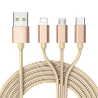 3 In 1 Micro USB Type C Multi Charger Cable for Xiaomi Samsung Mobile Phone USB Cord USB-C for iphone Charging Cabel
3 In 1 Micro USB Type C Multi Charger Cable for Xiaomi Samsung Mobile Phone USB Cord USB-C for iphone Charging Cabel