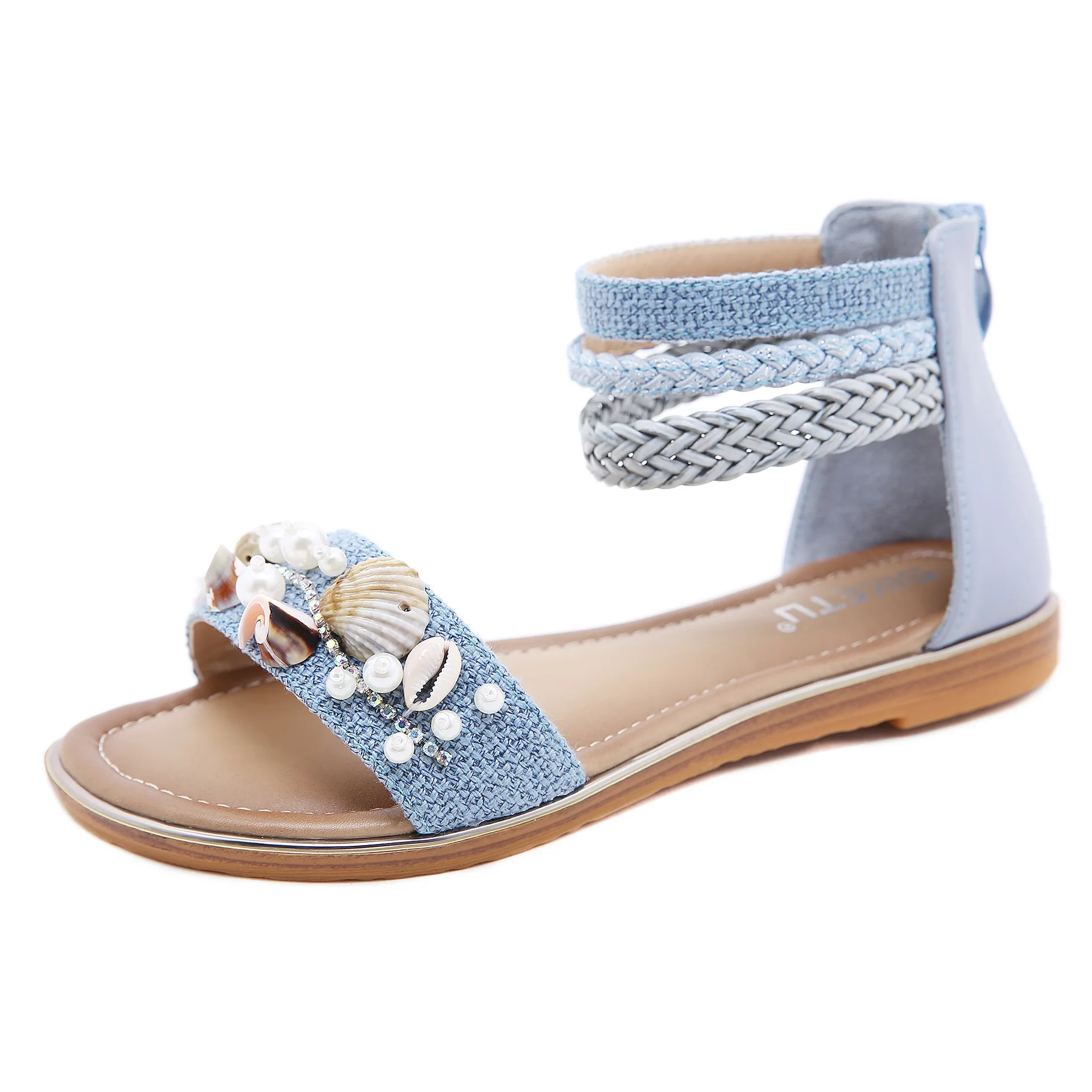 S461F 2021 new high quality shell beaded wedge heel retro Roman women's casual sandals
S461F 2021 new high quality shell beaded wedge heel retro Roman women's casual sandals