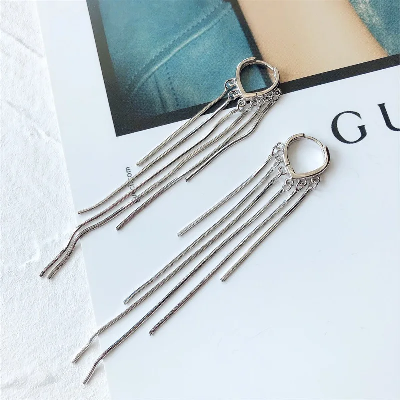 JUHU Silver Long Snake Bone Tassel Earrings Female Ins European American Fashion Temperament Ear Buckle Tremella Jewelry, Silver color
JUHU Silver Long Snake Bone Tassel Earrings Female Ins European American Fashion Temperament Ear Buckle Tremella Jewelry, Silver color