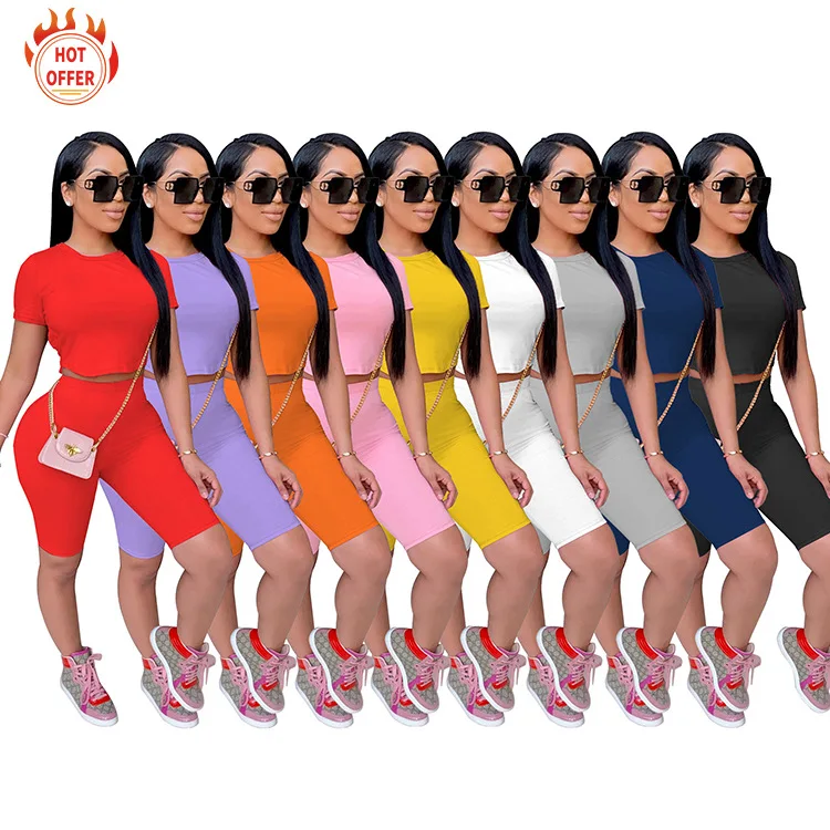 2022 new arrivals hot sale 9 colors custom backless crop t shirt and biker shorts 2 piece set women summer activewear, Gray
2022 new arrivals hot sale 9 colors custom backless crop t shirt and biker shorts 2 piece set women summer activewear, Gray