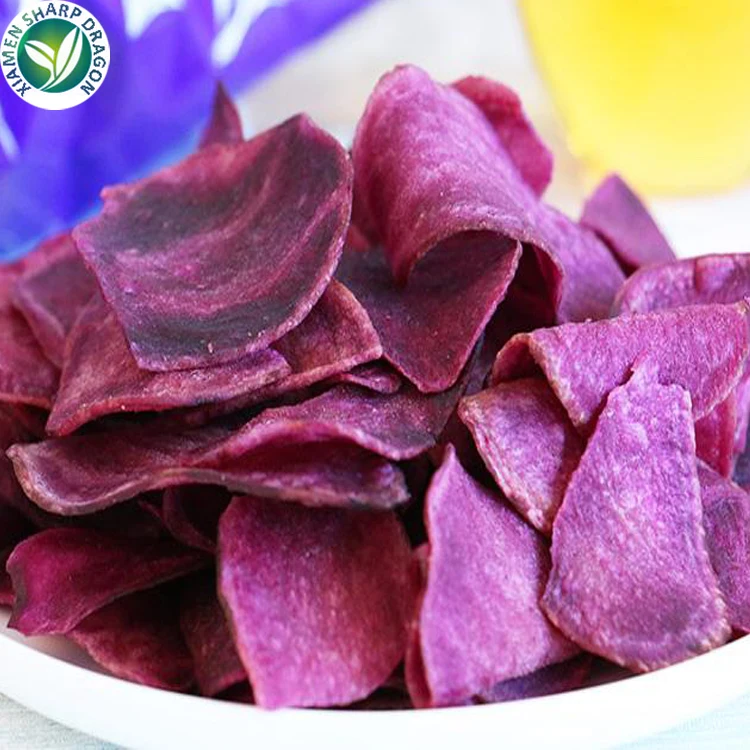 VF Sweet Potato Chips Chinese Production Line Manufacturer Wholesale Dried Snacks Food Purple China Nature Gallon Hard EDIBLE SD