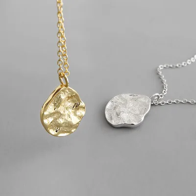 Hot Selling Silver Gold Plated Irregular Rock Pattern Necklaces 925 Sterling Silver Gold Plated Pendant Necklaces
Hot Selling Silver Gold Plated Irregular Rock Pattern Necklaces 925 Sterling Silver Gold Plated Pendant Necklaces