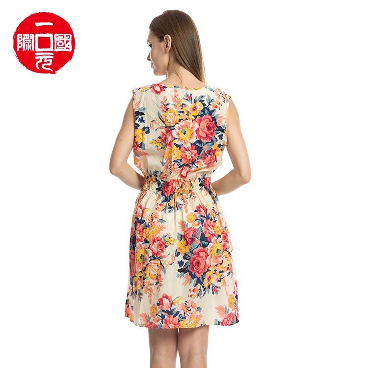Summer plus size tank top skirt print short skirt sleeveless floral chiffon dress
Summer plus size tank top skirt print short skirt sleeveless floral chiffon dress