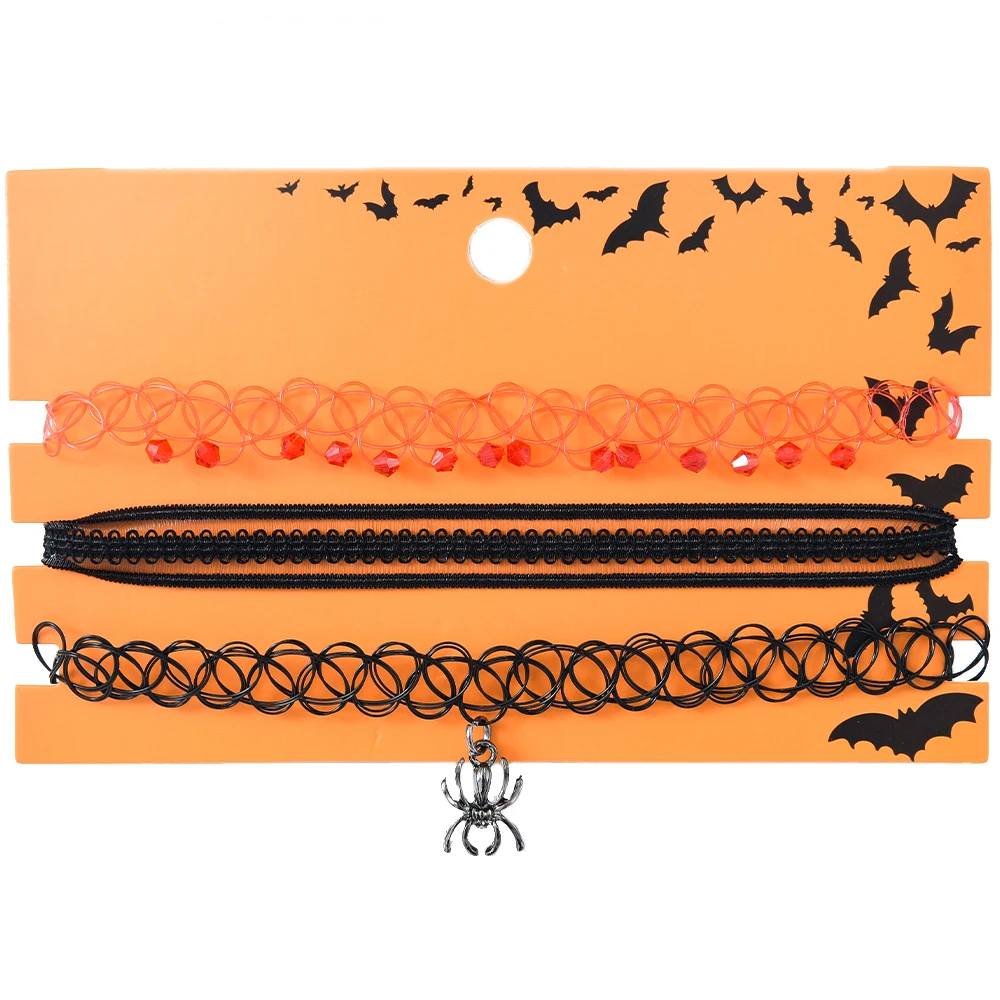 Cute Kids Necklace Jewelry 5PC/Set Black Choker Spider Pendant Choker Necklace Set Happy Halloween, Multi
Cute Kids Necklace Jewelry 5PC/Set Black Choker Spider Pendant Choker Necklace Set Happy Halloween, Multi