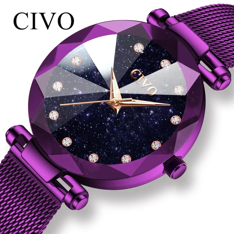 CIVO 2020 new design casual ladies quartz watch with luxury diamond pointer waterproof mesh band watch for relojer de mujer
CIVO 2020 new design casual ladies quartz watch with luxury diamond pointer waterproof mesh band watch for relojer de mujer